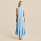 Casual Everyday Maxi A-Line Polyester Simple Deep V-Neck Asymmetric Dress - MYTHSIS