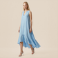 Casual Everyday Maxi A-Line Polyester Simple Deep V-Neck Asymmetric Dress - MYTHSIS
