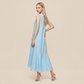 Casual Everyday Maxi A-Line Polyester Simple Deep V-Neck Asymmetric Dress - MYTHSIS