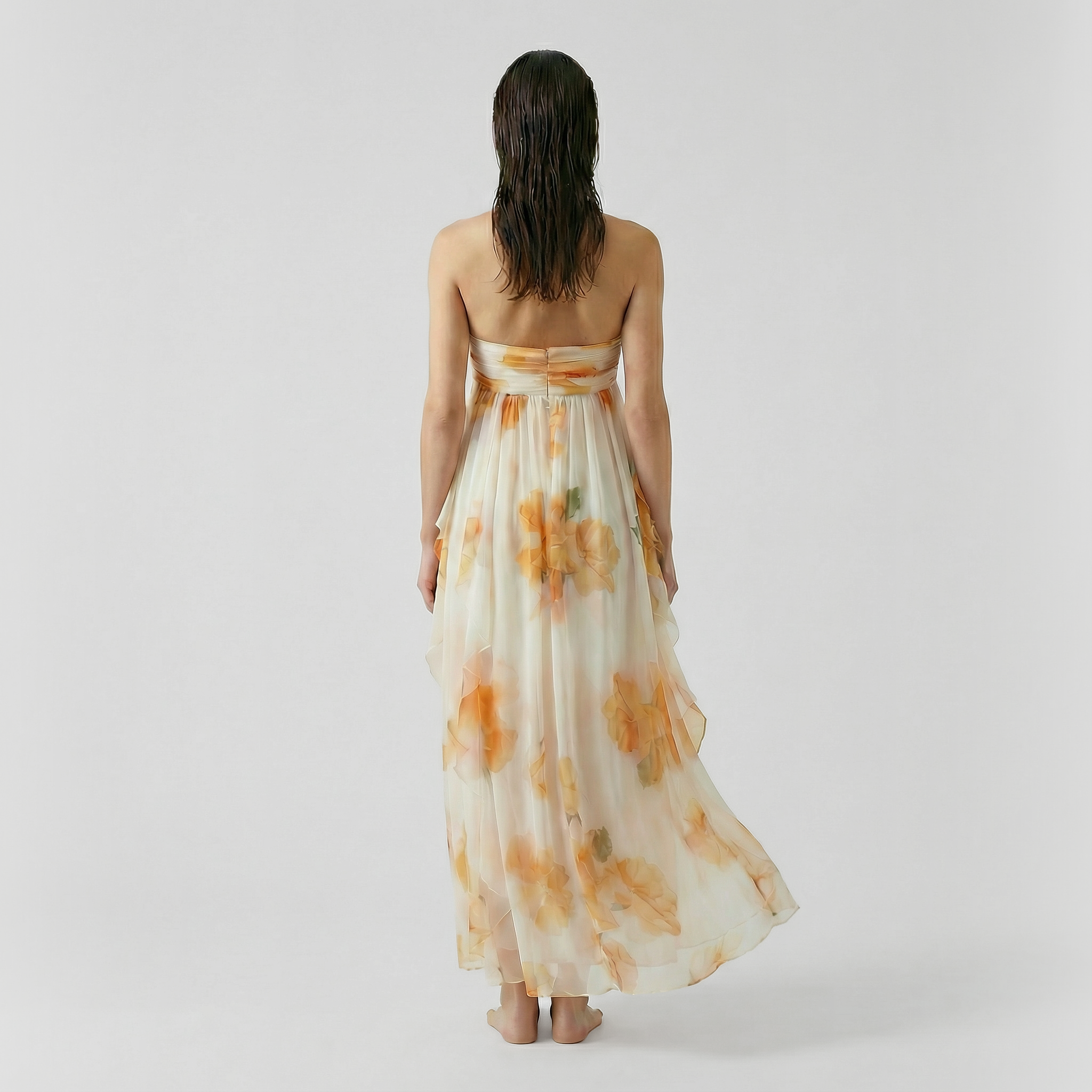 Vacation Maxi A-Line Chiffon Boho Sleeveless Dress - MYTHSIS