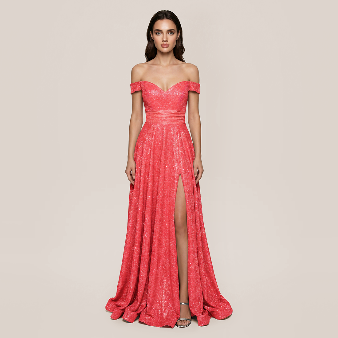 Formal Evening Maxi Fit & Flare Sequin Elegant Dress - Wholesale Dresses Low MOQ - MYTHSIS