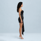 Graduation & Prom Mini Bodycon Polyester Sexy Spaghetti Strap Ruched Dress - MYTHSIS