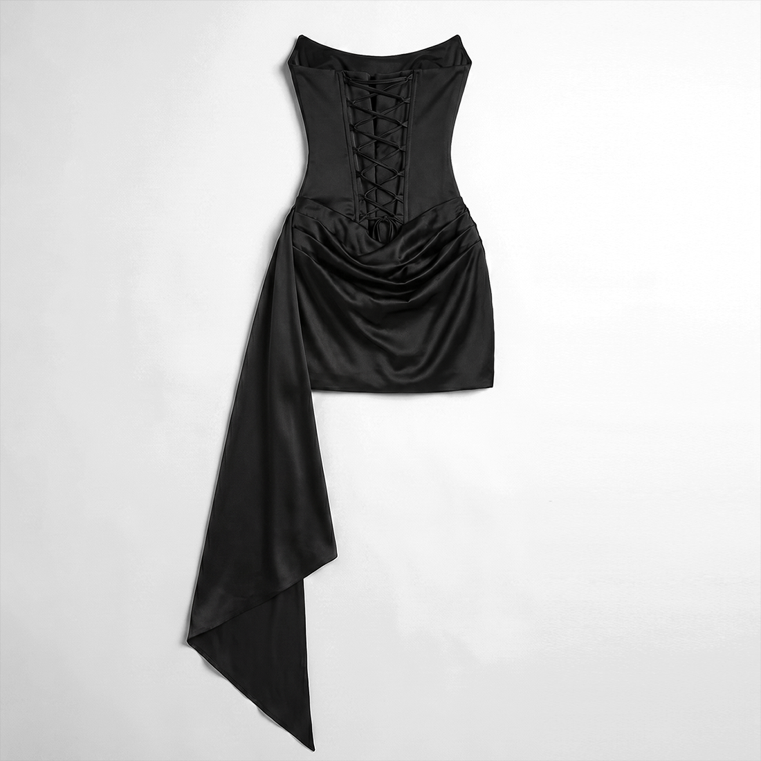 Graduation & Prom Mini Bodycon Polyester Sexy Spaghetti Strap Ruched Dress - MYTHSIS
