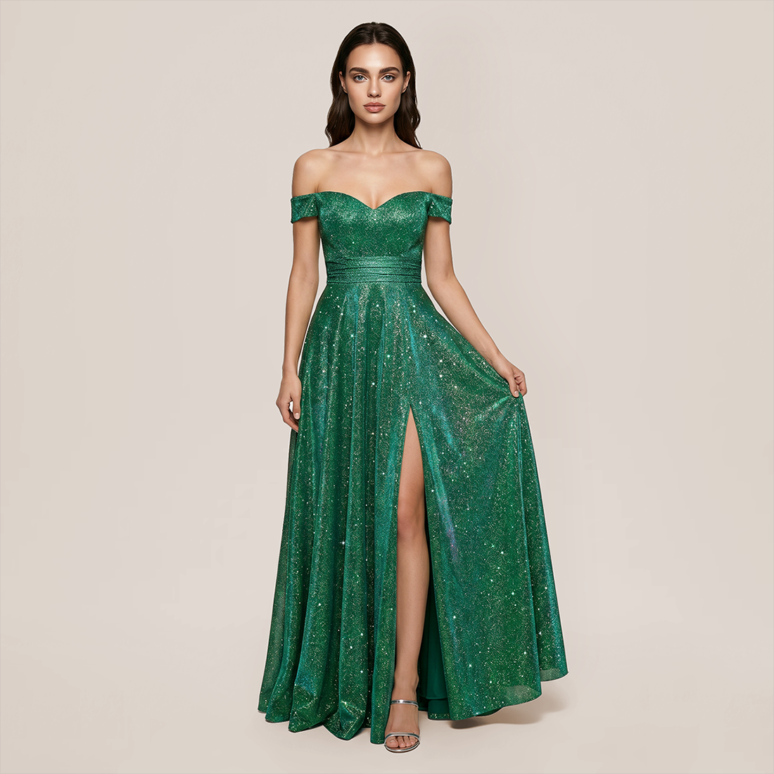 Formal Evening Maxi Fit & Flare Sequin Elegant Dress - Wholesale Dresses Low MOQ - MYTHSIS