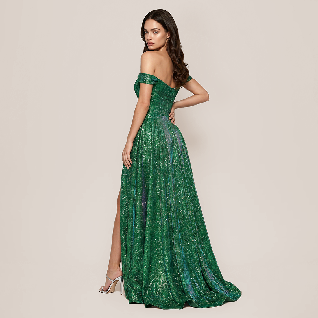 Formal Evening Maxi Fit & Flare Sequin Elegant Dress - Wholesale Dresses Low MOQ - MYTHSIS