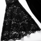 Wholesale Women's Gothic Velvet Lace Bell-Sleeve Long Dress