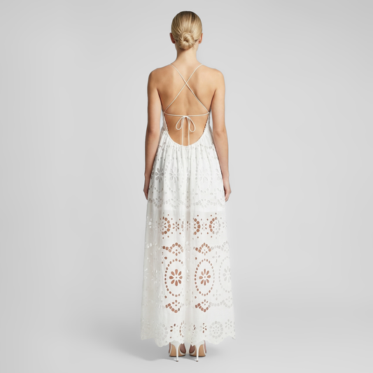 French V-Neck Backless Sling Dress