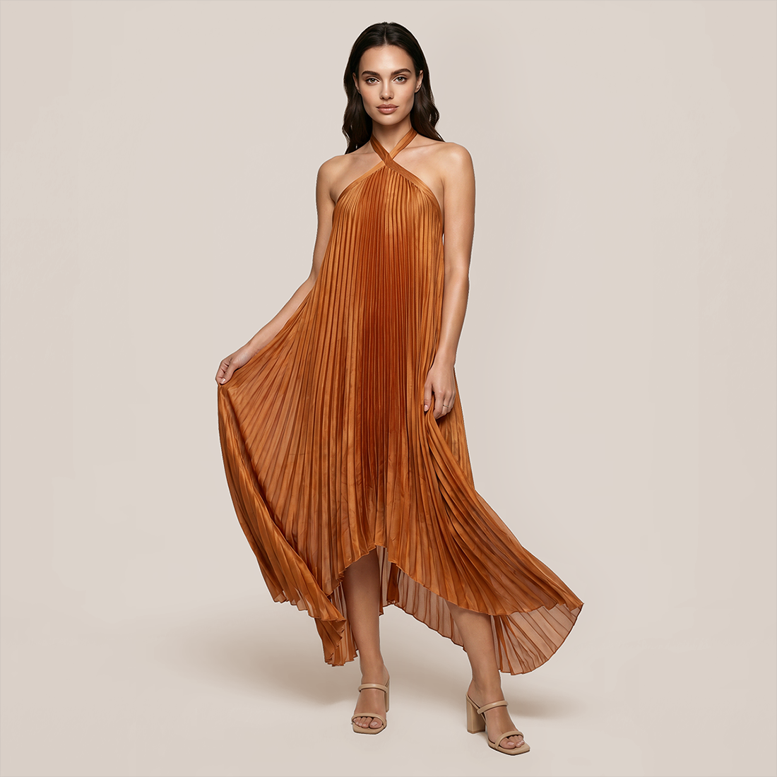 Casual Everyday Maxi A-Line Polyester Simple Asymmetric Dress - MYTHSIS