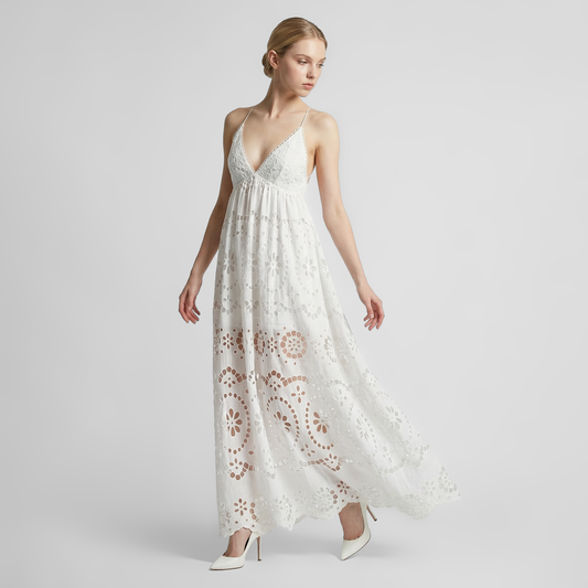 French V-Neck Backless Sling Dress