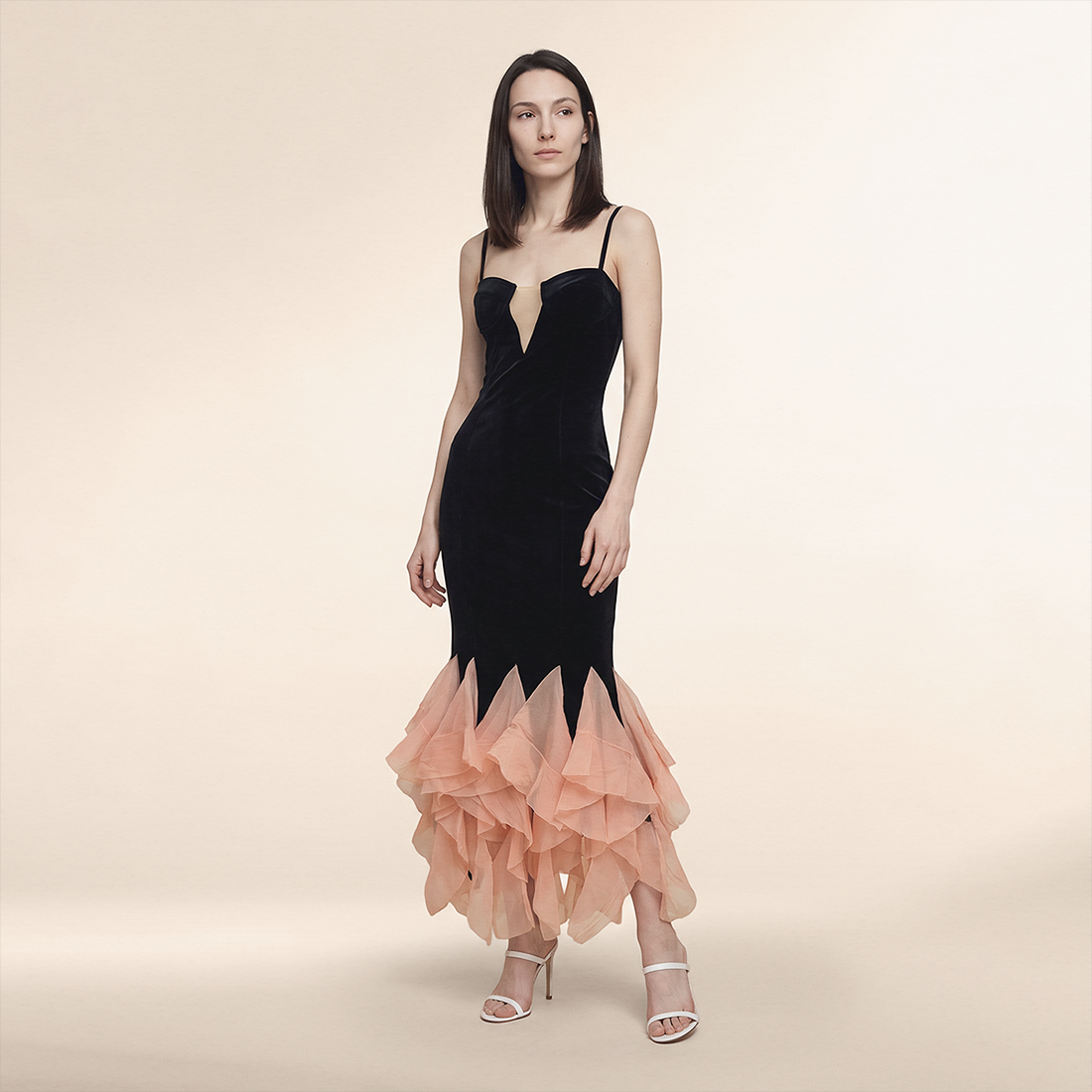 Wholesale Women's Strapless Ruffle Hem Maxi Dress – XS Women's Clothing