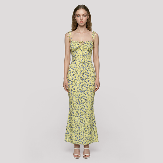 Vacation Maxi Slip Dress Chiffon Boho Dress - MYTHSIS