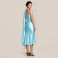 Graduation & Prom Midi Bodycon Polyester Sexy One-Shoulder Satin Ruffle Dress - MYTHSIS