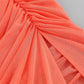 Wholesale Women's Mesh Ruched Spaghetti-Strap Long Dress