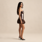 Party & Event Mini Bodycon Sequin Glam Strapless Backless Petal Hem Dress - MYTHSIS