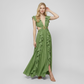 Vacation Maxi A-Line Chiffon Sexy Deep V-Neck Dress - MYTHSIS