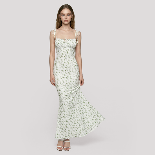 Vacation Maxi Slip Dress Chiffon Boho Dress - MYTHSIS