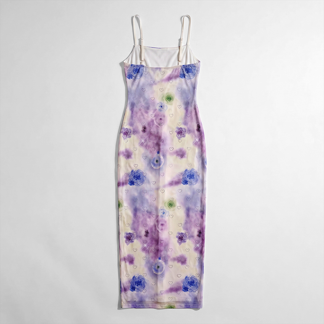 Vacation Maxi A-Line Bodycon Boho Spaghetti Strap Tie-Dye Rainbow Print Dress - MYTHSIS