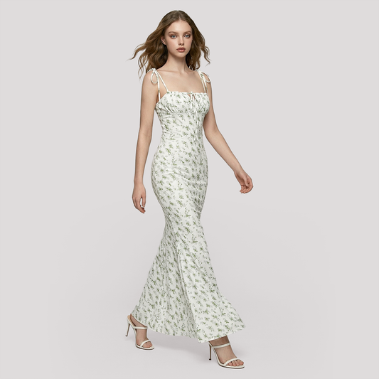Vacation Maxi Slip Dress Chiffon Boho Dress - MYTHSIS