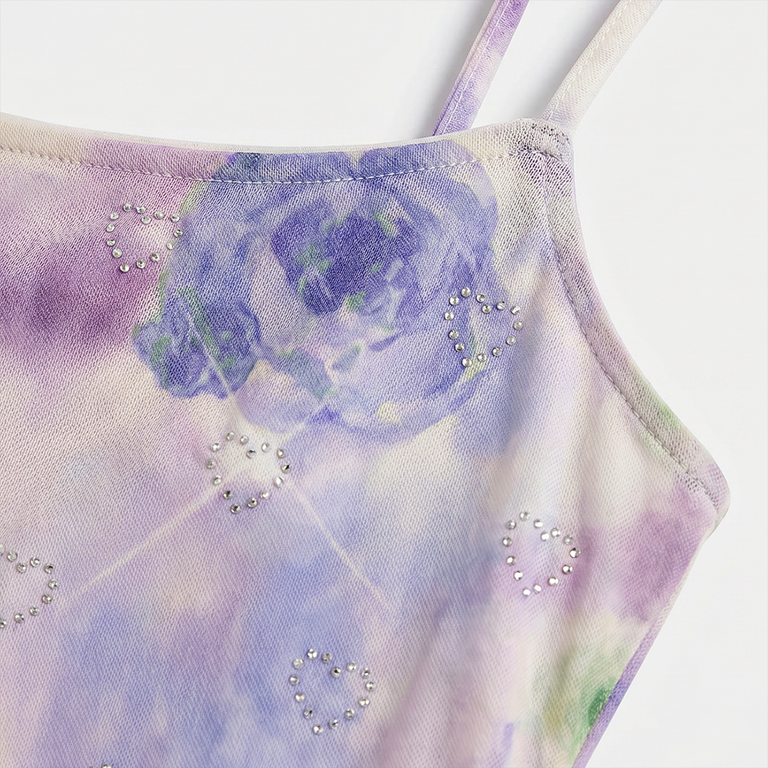 Vacation Maxi A-Line Bodycon Boho Spaghetti Strap Tie-Dye Rainbow Print Dress - MYTHSIS