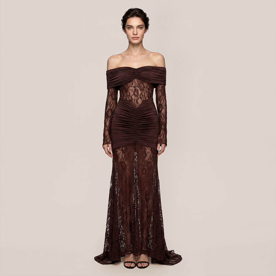 Graduation & Prom Maxi Bodycon Lace Sexy Off shoulder Dress - Wholesale Dresses Low MOQ - MYTHSIS