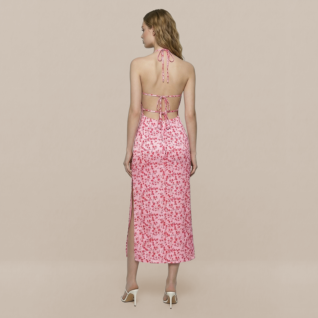 Date Night Midi Slip Dress Chiffon Feminine Dress - MYTHSIS