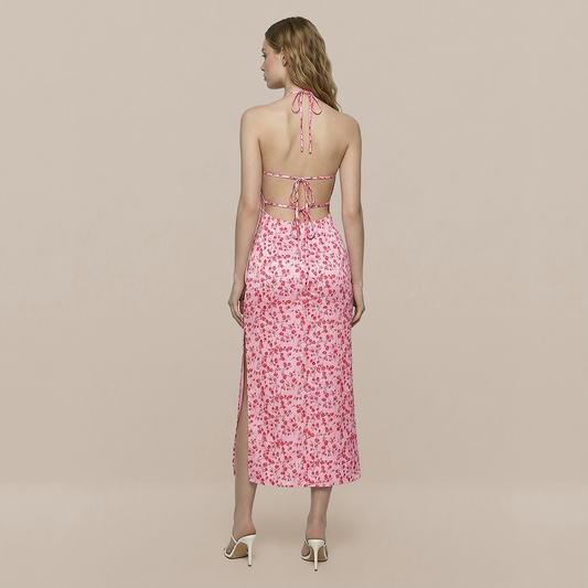 Date Night Midi Slip Dress Chiffon Feminine Dress - MYTHSIS