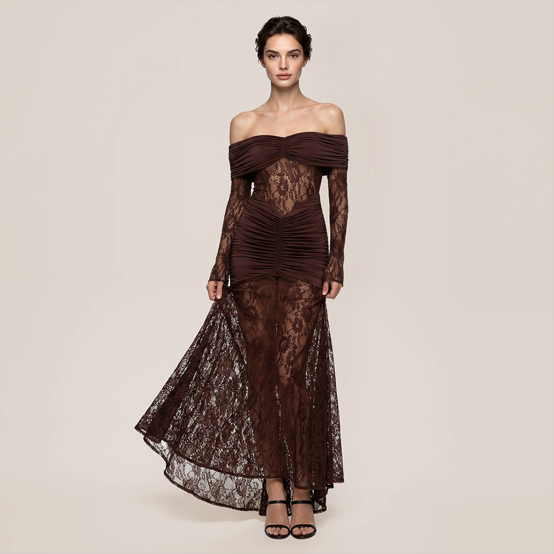 Graduation & Prom Maxi Bodycon Lace Sexy Off shoulder Dress - Wholesale Dresses Low MOQ - MYTHSIS