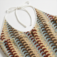 Vacation Maxi Bodycon Polyester Sexy Halter Neck Colorful Stripe Dress - MYTHSIS