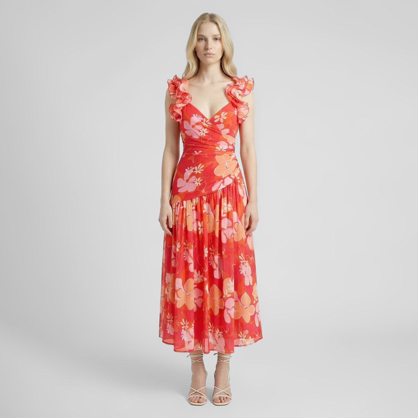 Vacation Maxi A-Line Chiffon Elegant Sleeveless Dress - MYTHSIS