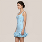 Graduation & Prom Mini Bodycon Polyester Glam Spaghetti Strap Rhinestone Dress - MYTHSIS
