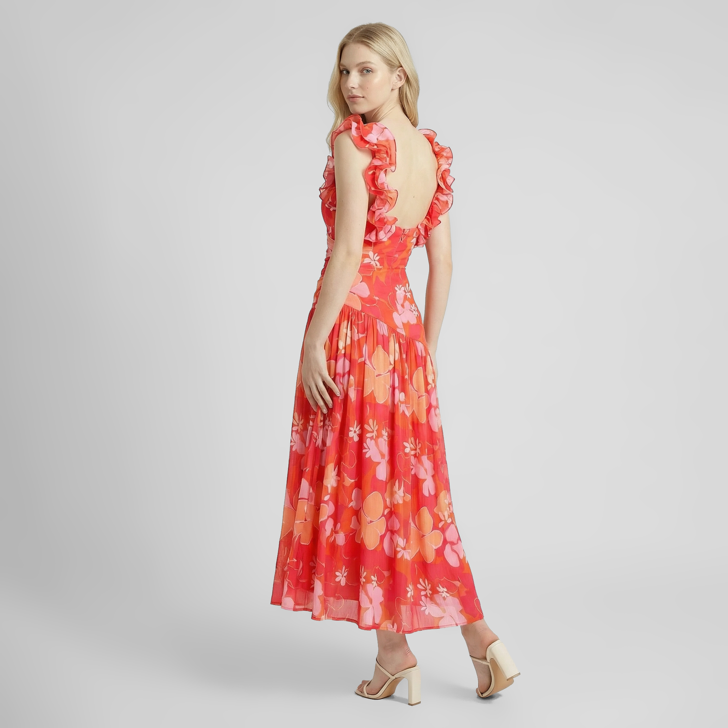 Vacation Maxi A-Line Chiffon Elegant Sleeveless Dress - MYTHSIS