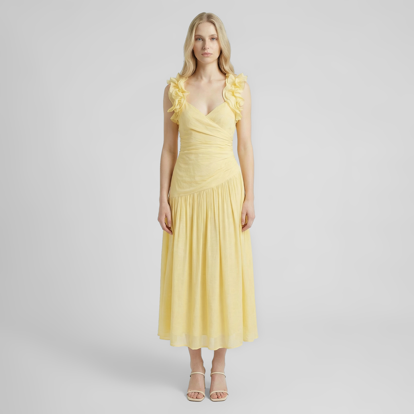Vacation Maxi A-Line Chiffon Elegant Sleeveless Dress - MYTHSIS