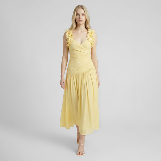 Elegant V-Neck Backless Slit Maxi Dress