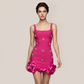 Graduation & Prom Mini Bodycon Polyester Glam Spaghetti Strap Rhinestone Dress - MYTHSIS