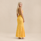 Vacation Maxi Mermaid Polyester Boho Straight Neck Tie-Up Backless Dress - MYTHSIS