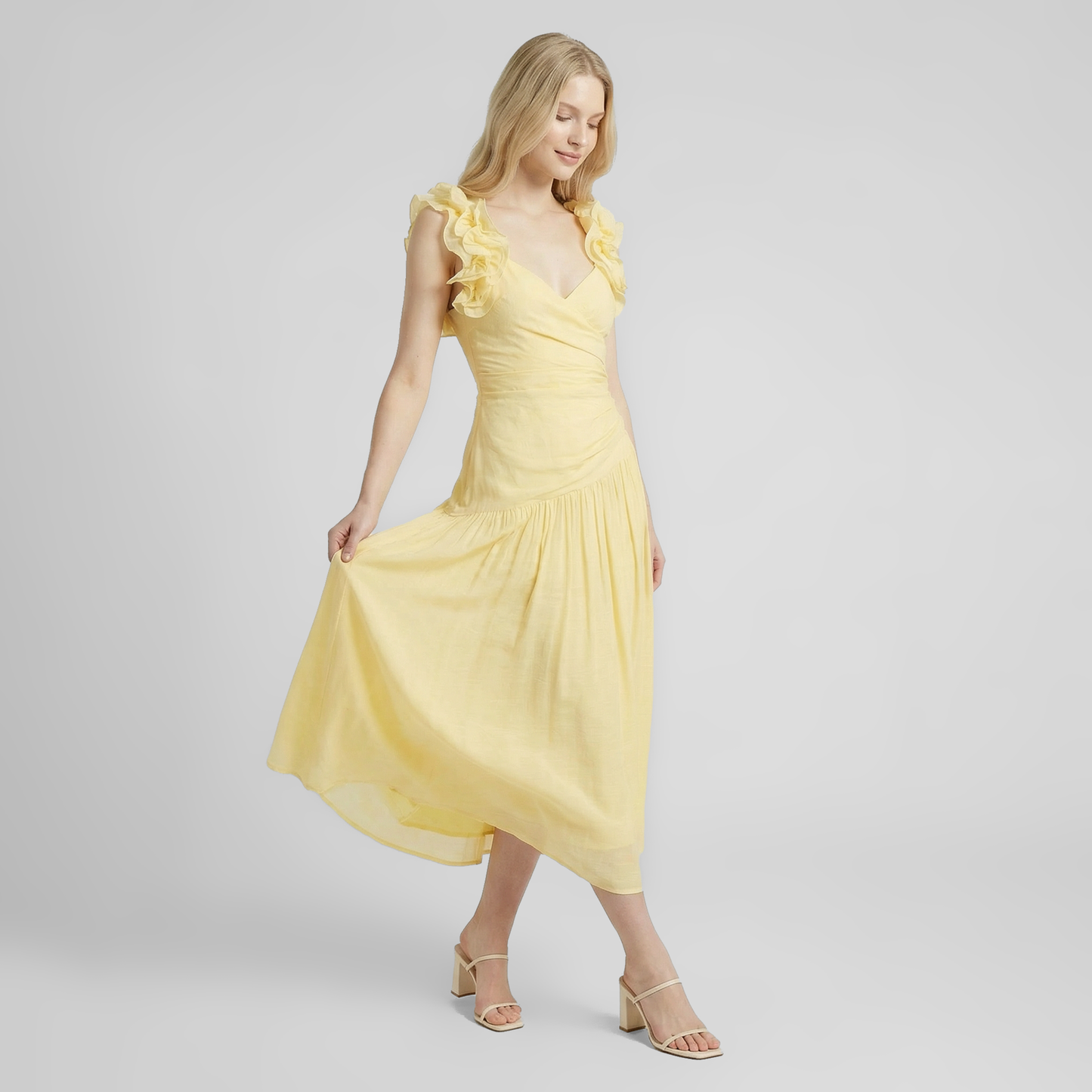 Vacation Maxi A-Line Chiffon Elegant Sleeveless Dress - MYTHSIS
