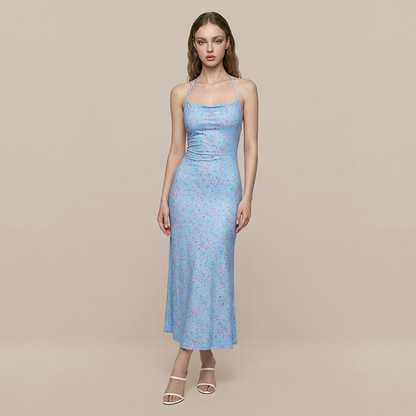 Date Night Midi Slip Dress Chiffon Feminine Dress - MYTHSIS