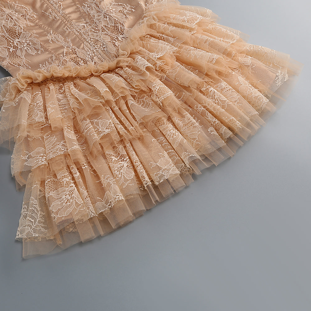 【Party & Event】 Maxi Slim Fit Polyester Sexy Square Neck Ruffle Spliced Two-Piece Skirt Set - MYTHSIS