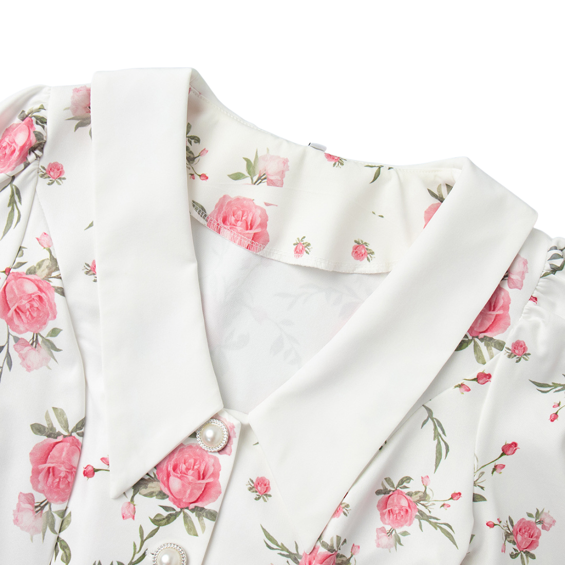 Date Night Mini A-Line Polyester Romantic Floral Dress - MYTHSIS