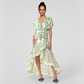 Vacation Maxi A-Line Chiffon Romantic Ruffled Sleeve Dress - MYTHSIS