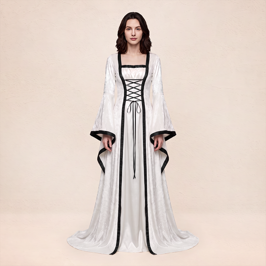 Wholesale Women's Medieval Hooded Velvet Long Costume Dress