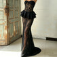 【Party & Event】 Maxi Mermaid Polyester Elegant Round Neck Lace Ruffle Dress - MYTHSIS