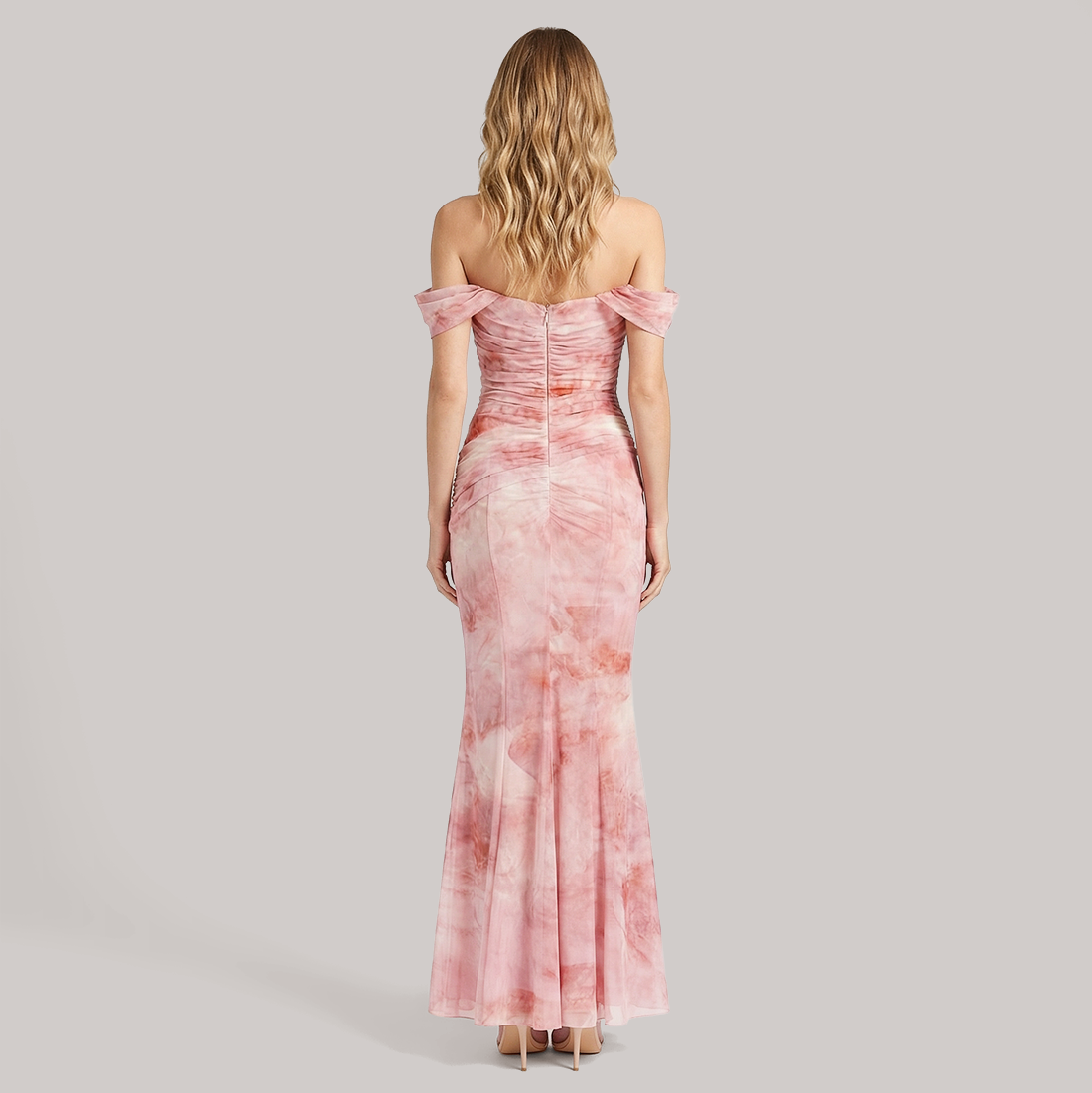 Wedding Guest Maxi Bodycon Mesh Glam Dress - MYTHSIS