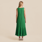 Casual Everyday Maxi A-Line Polyester Simple Deep V-Neck Asymmetric Dress - MYTHSIS