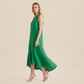 Casual Everyday Maxi A-Line Polyester Simple Deep V-Neck Asymmetric Dress - MYTHSIS