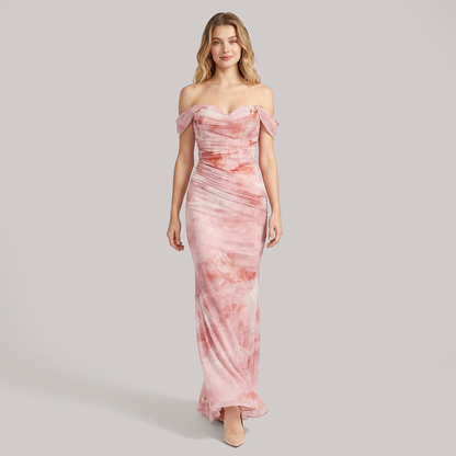 Wedding Guest Maxi Bodycon Mesh Glam Dress - Wholesale Dresses Low MOQ - MYTHSIS