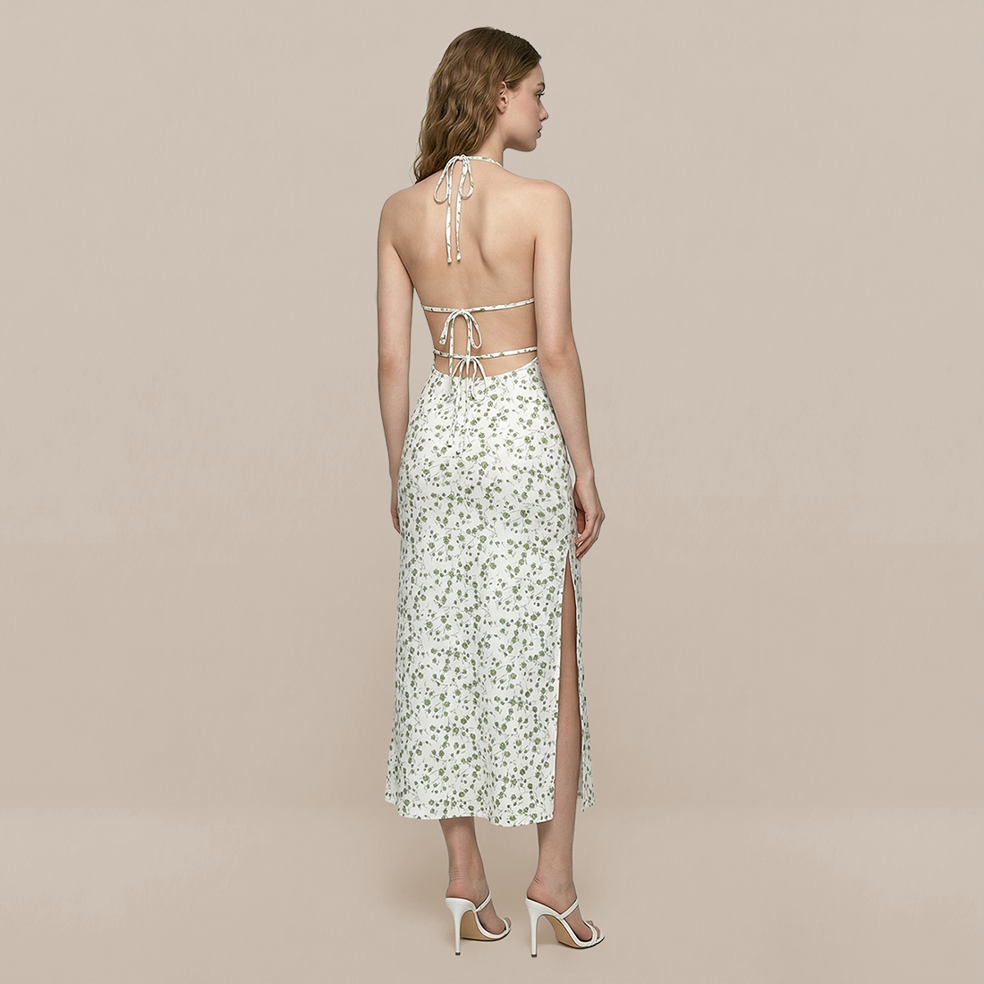 Date Night Midi Slip Dress Chiffon Feminine Dress - MYTHSIS