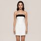 Date Night Mini A-Line Polyester Chic Contrast color splicing Dress - MYTHSIS