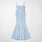 Vacation Maxi Mermaid Polyester Boho Straight Neck Tie-Up Backless Dress - MYTHSIS