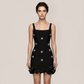 Graduation & Prom Mini Bodycon Polyester Glam Spaghetti Strap Rhinestone Dress - MYTHSIS